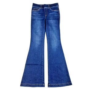 Spanx Clean Indigo Bootcut Trouser Jeans High Rise Pull On Small Petite Flare